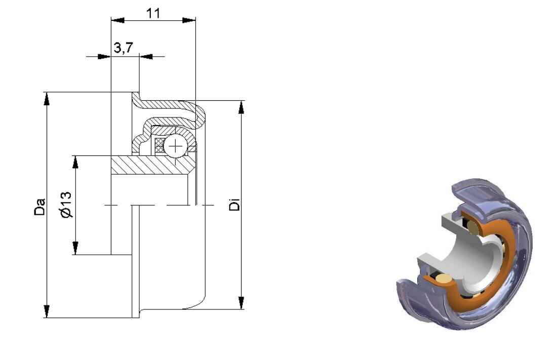 Rolamento de Metal MTR-16