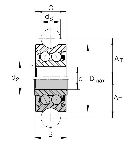 Dimensão do rolamento LFR5201-10-2Z
