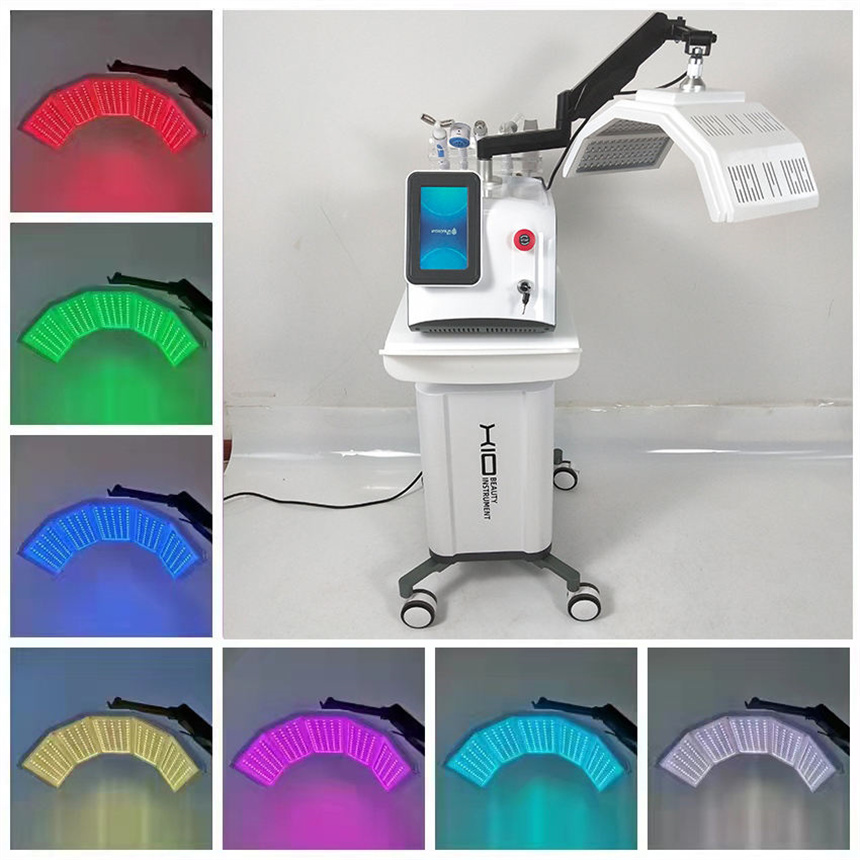Máquina de rejuvenescimento da pele para terapia de luz biológica 7 cores led pdt 6 em 1 equipamento de terapia de luz infravermelha para levantamento de rosto rf